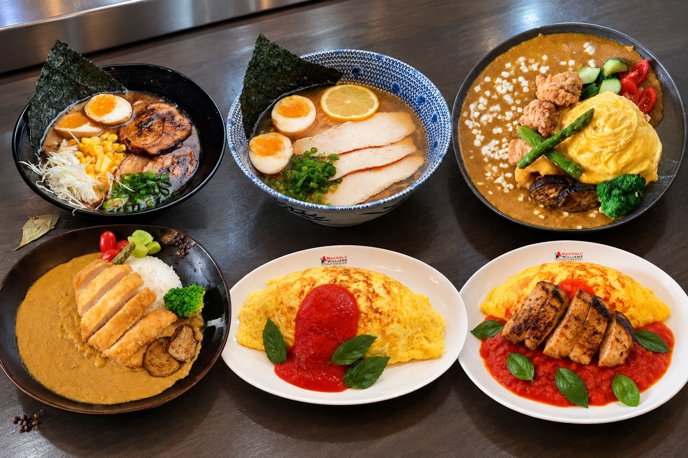 Japan Food Hubで出しているオムライス・ラーメン・カレー